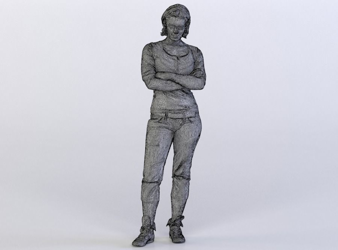 Kim 0031 Woman standing, arms folded