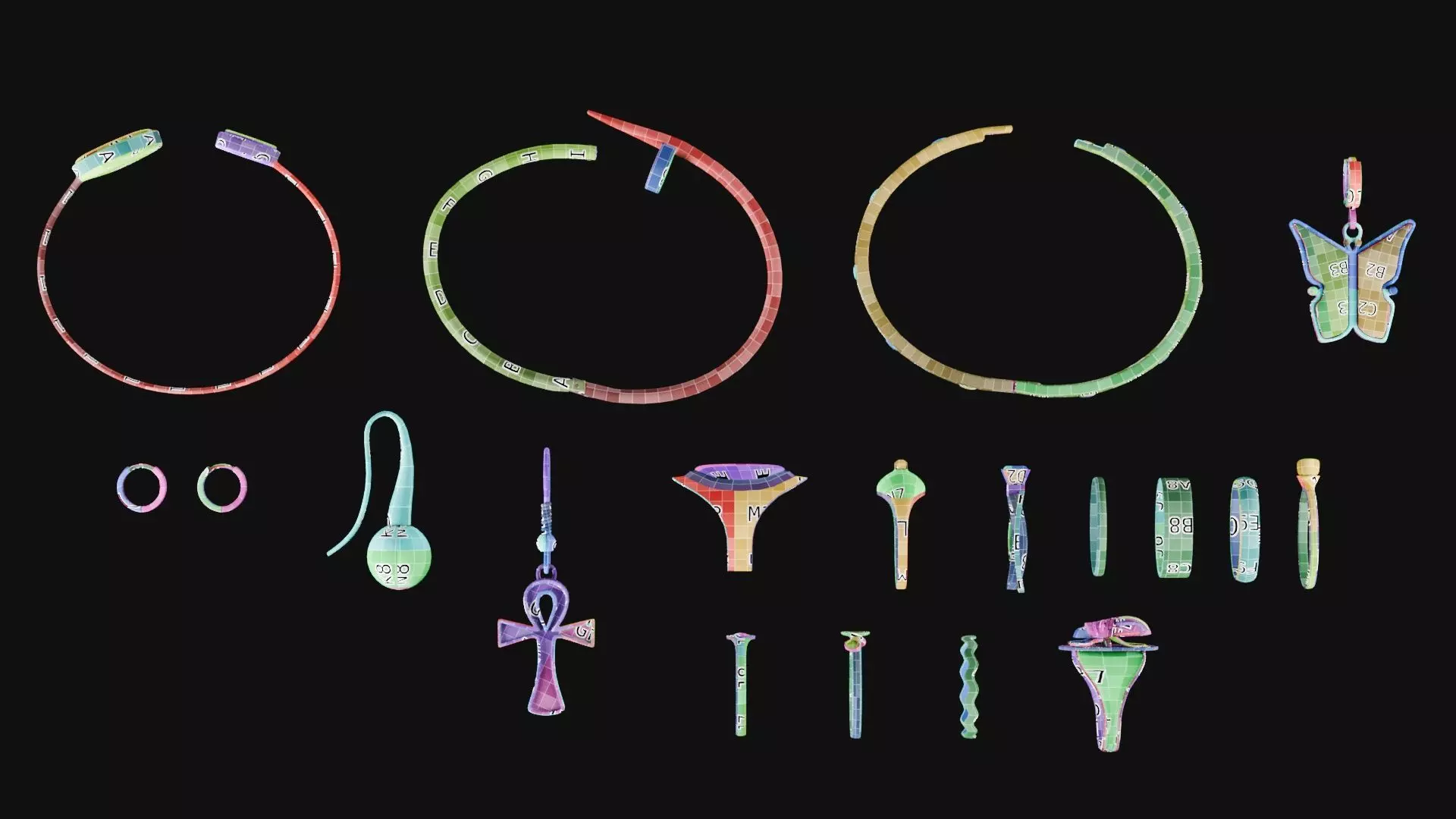 Jewellery Set 3D model_17