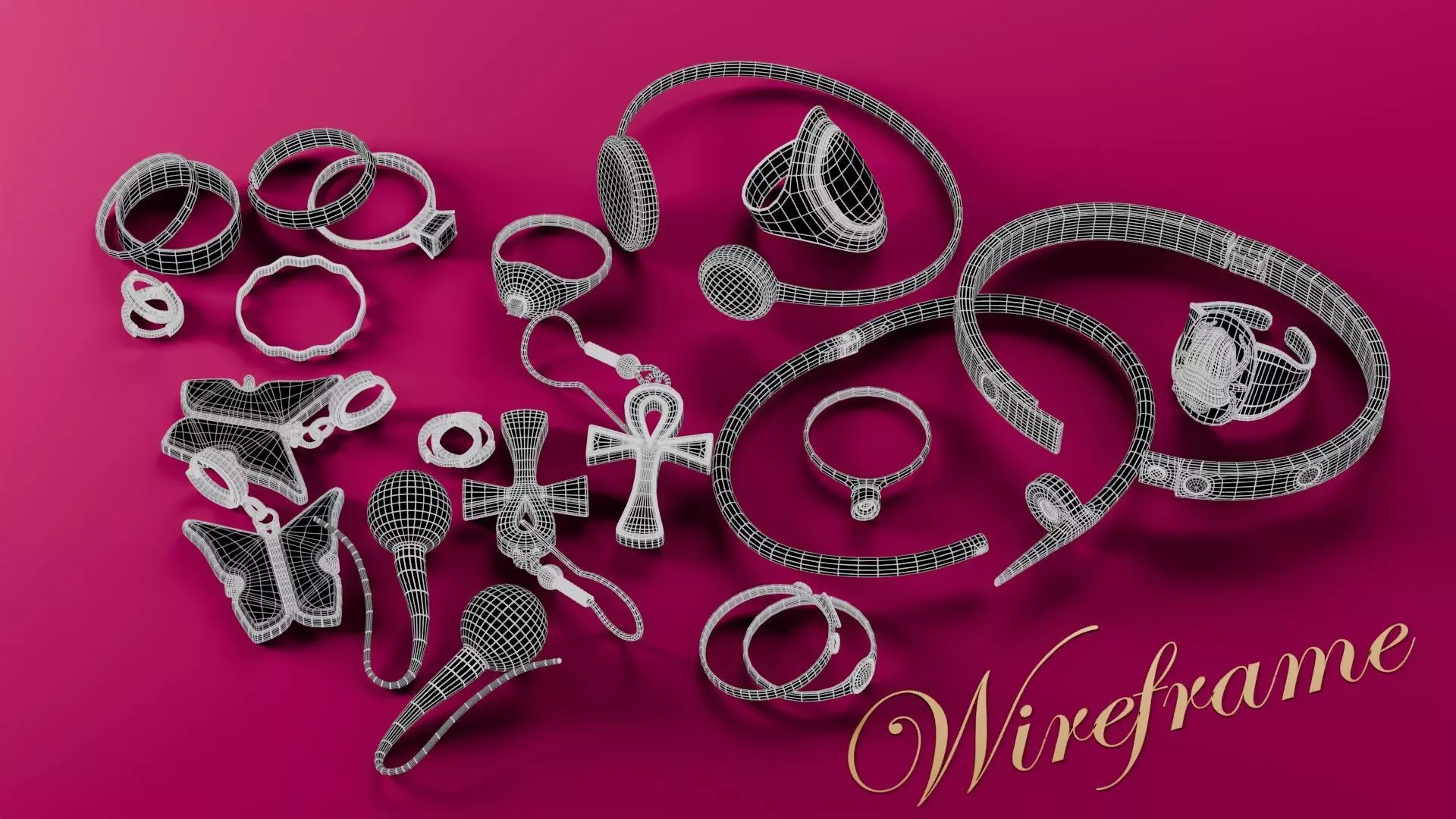 Jewellery Set 3D model_8