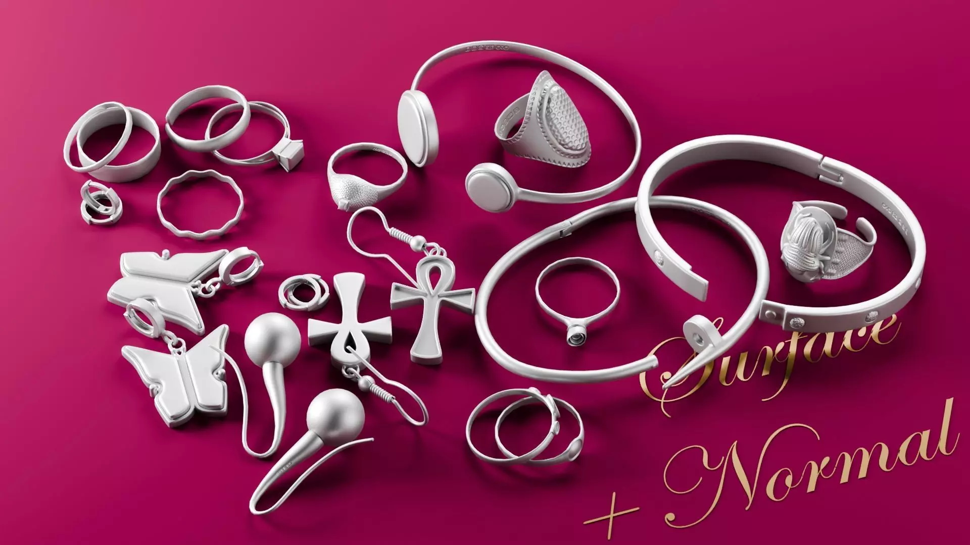 Jewellery Set 3D model_30