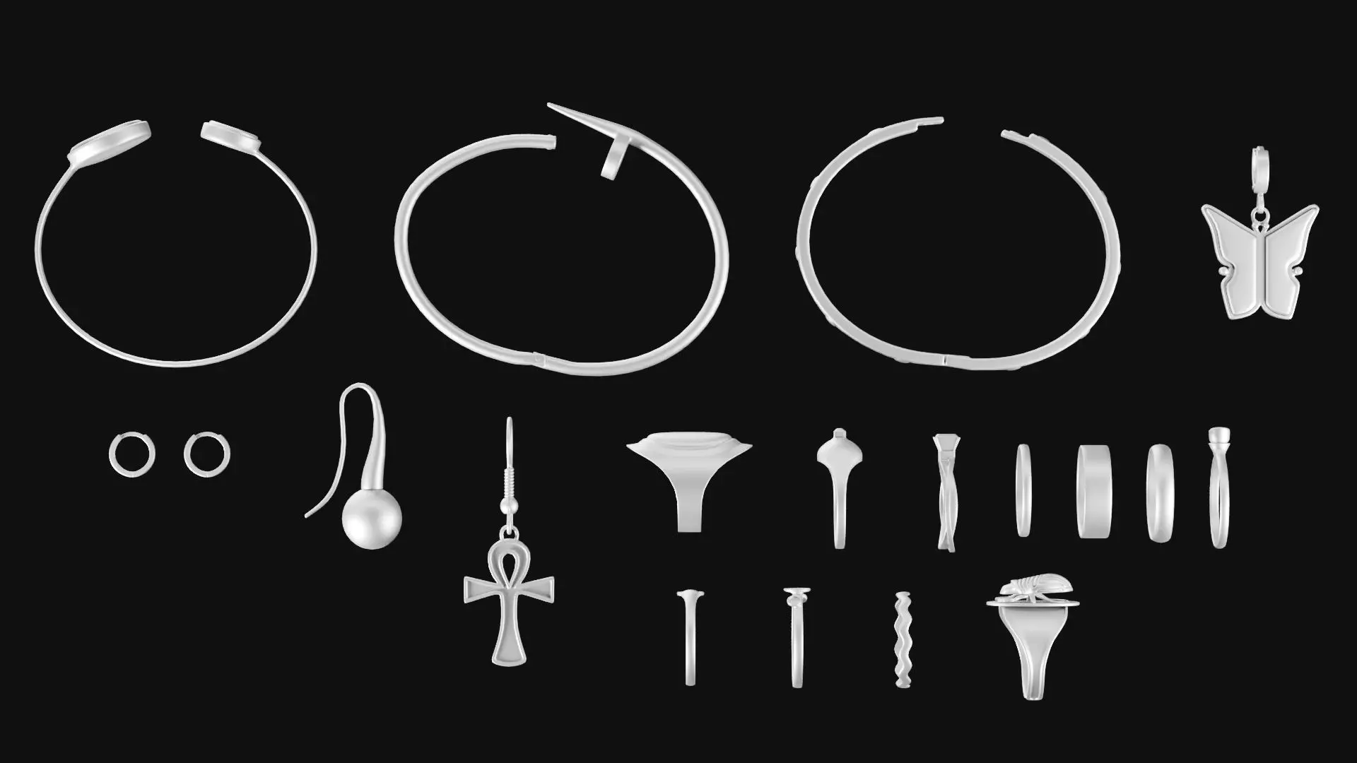 Jewellery Set 3D model_24