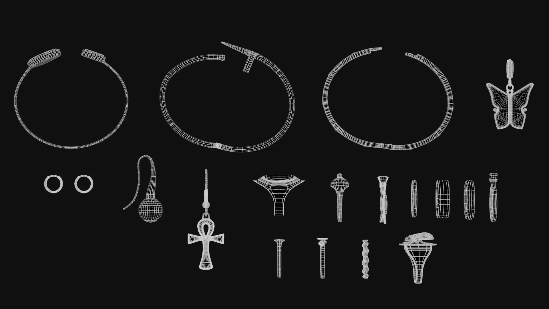 Jewellery Set 3D model_9