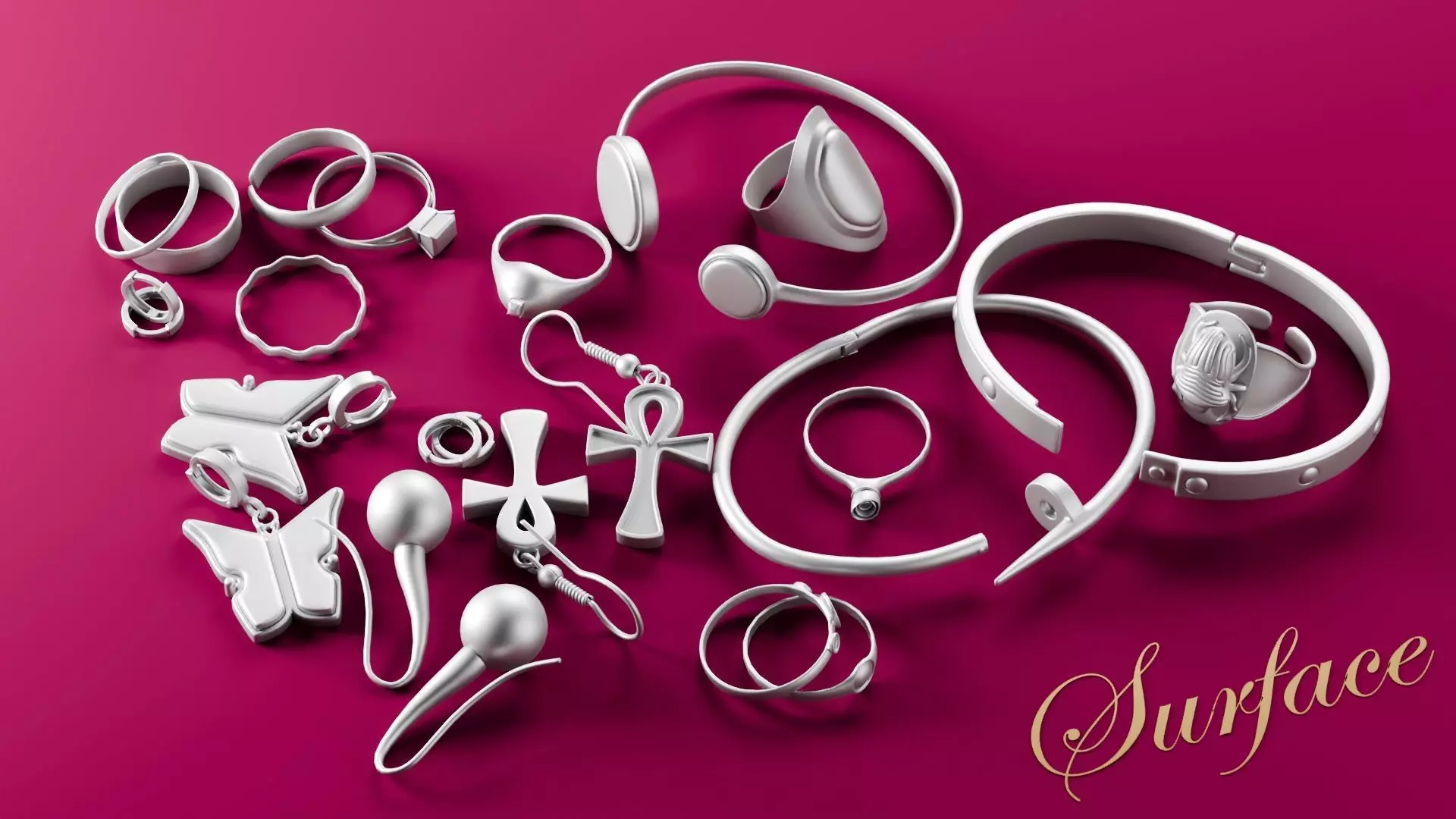 Jewellery Set 3D model_23