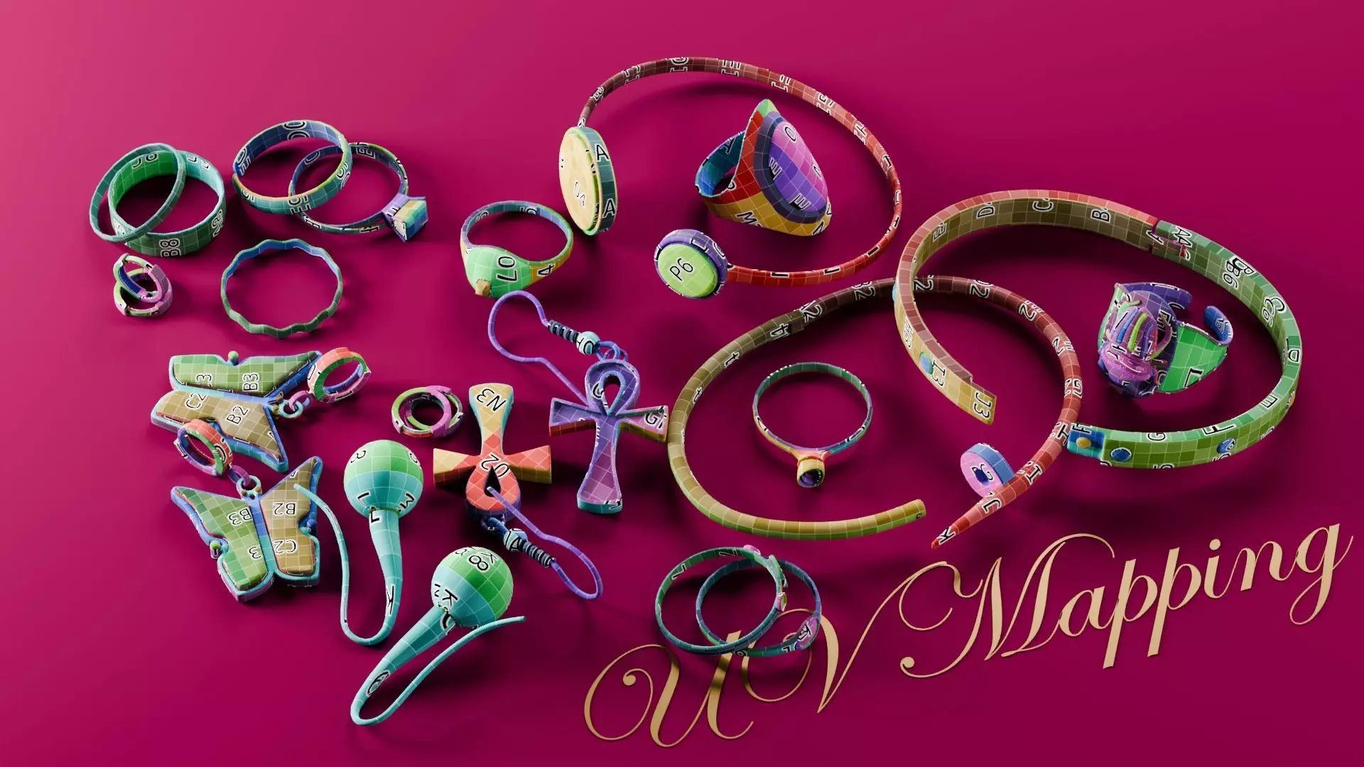 Jewellery Set 3D model_15