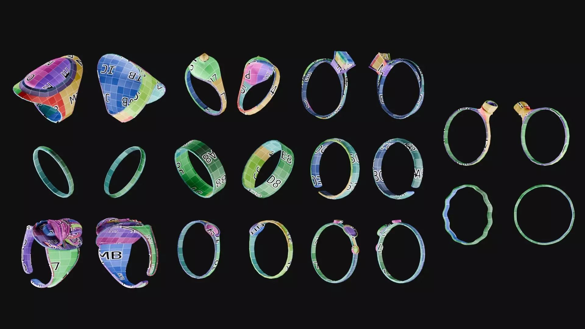 Jewellery Set 3D model_22