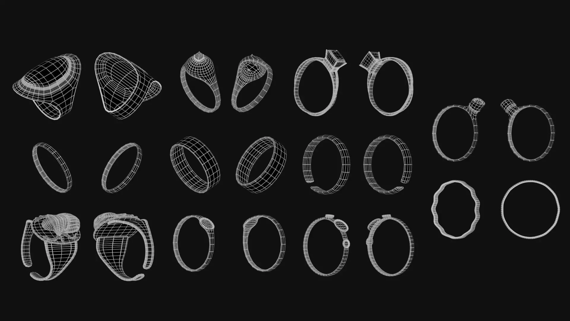 Jewellery Set 3D model_14