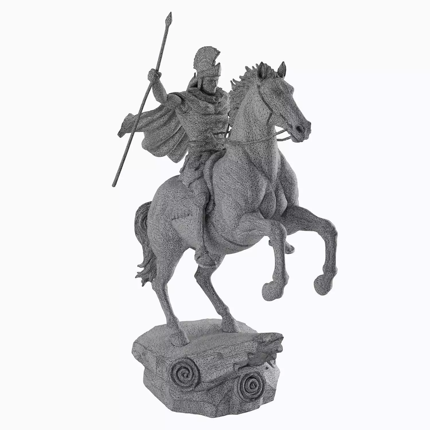 warrior statue 5 3D model_3