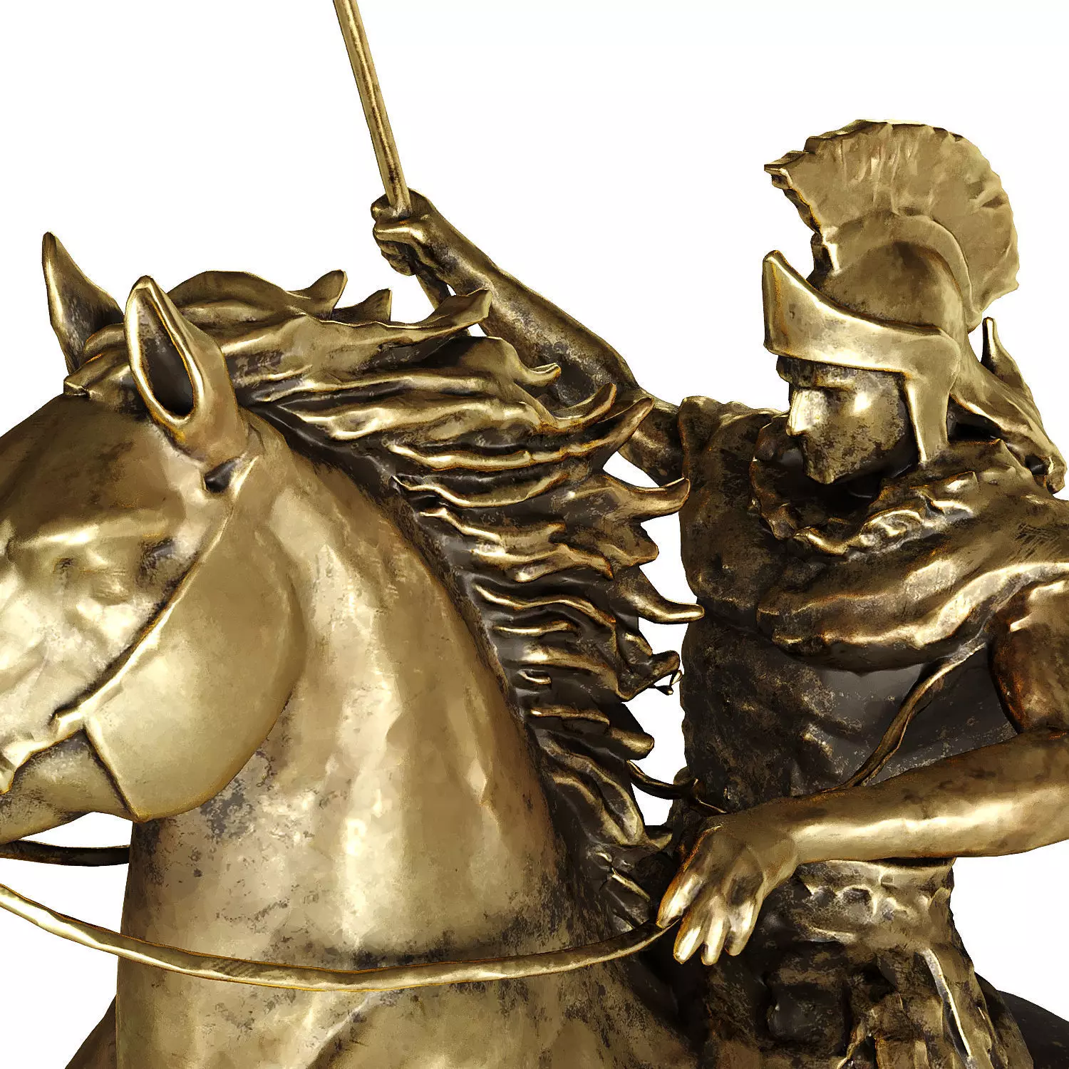 warrior statue 5 3D model_2