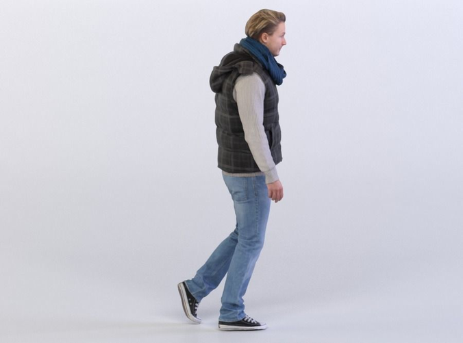 Ben 0308 Man in a Vest walking towards Camera