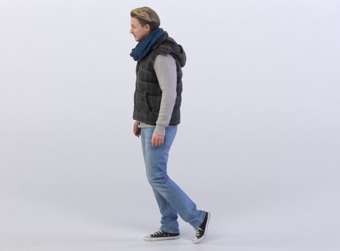 Ben 0308 Man in a Vest walking towards Camera