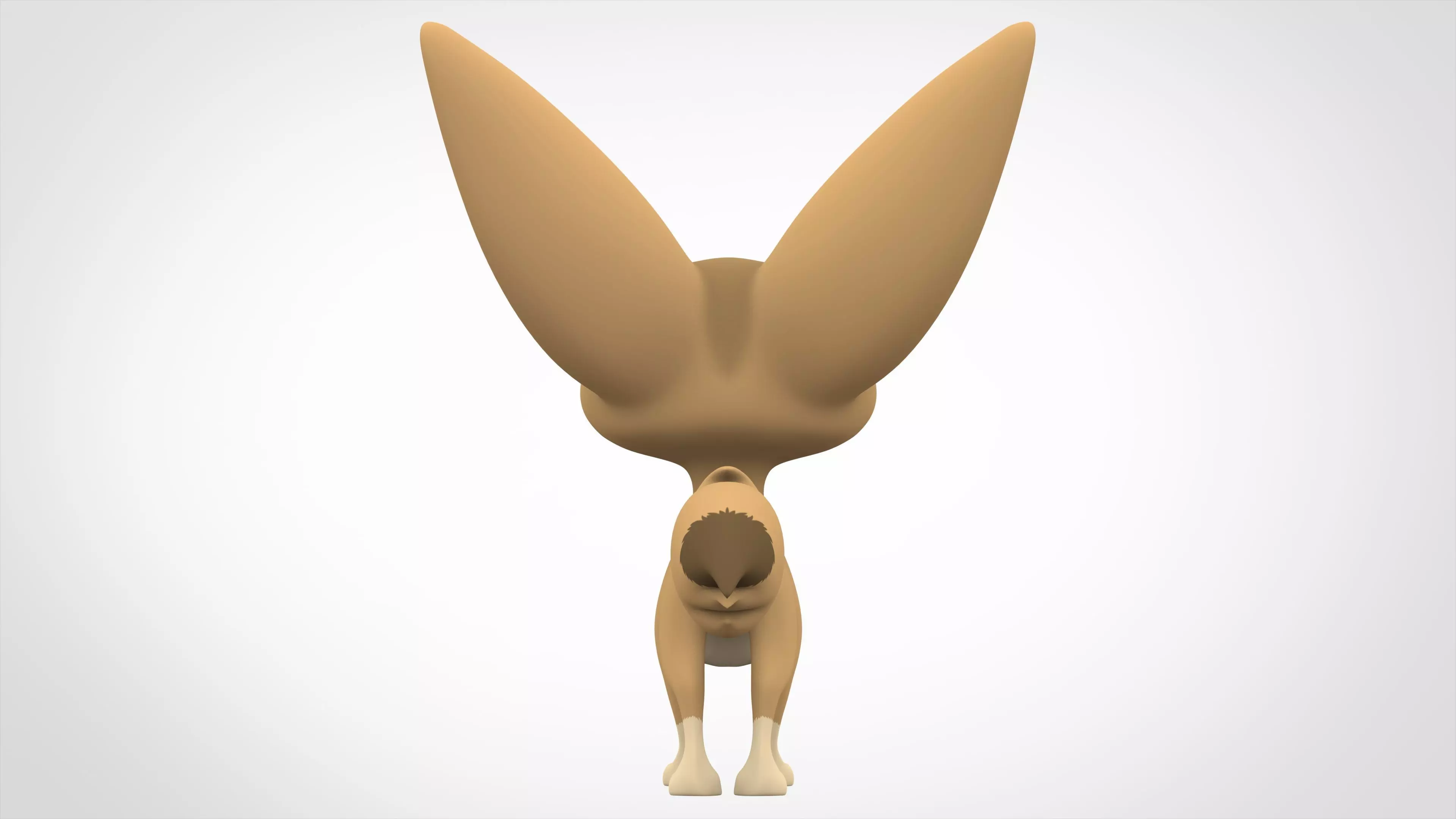 Fennec Fox Low-poly 3D model_3