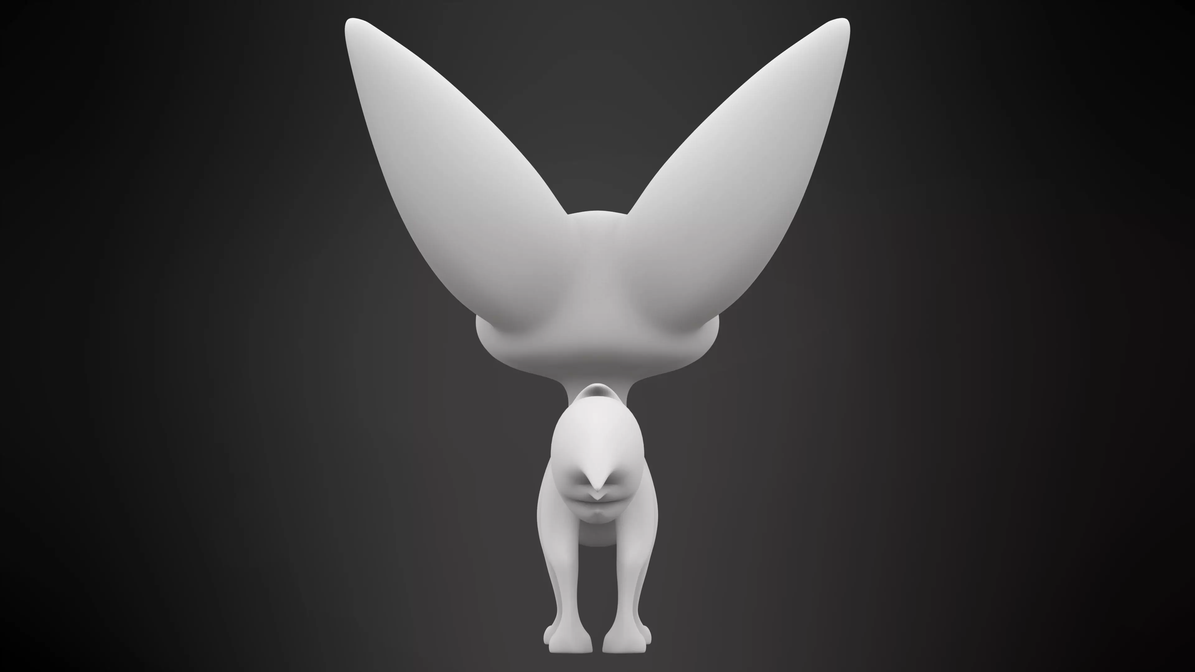 Fennec Fox Low-poly 3D model_8