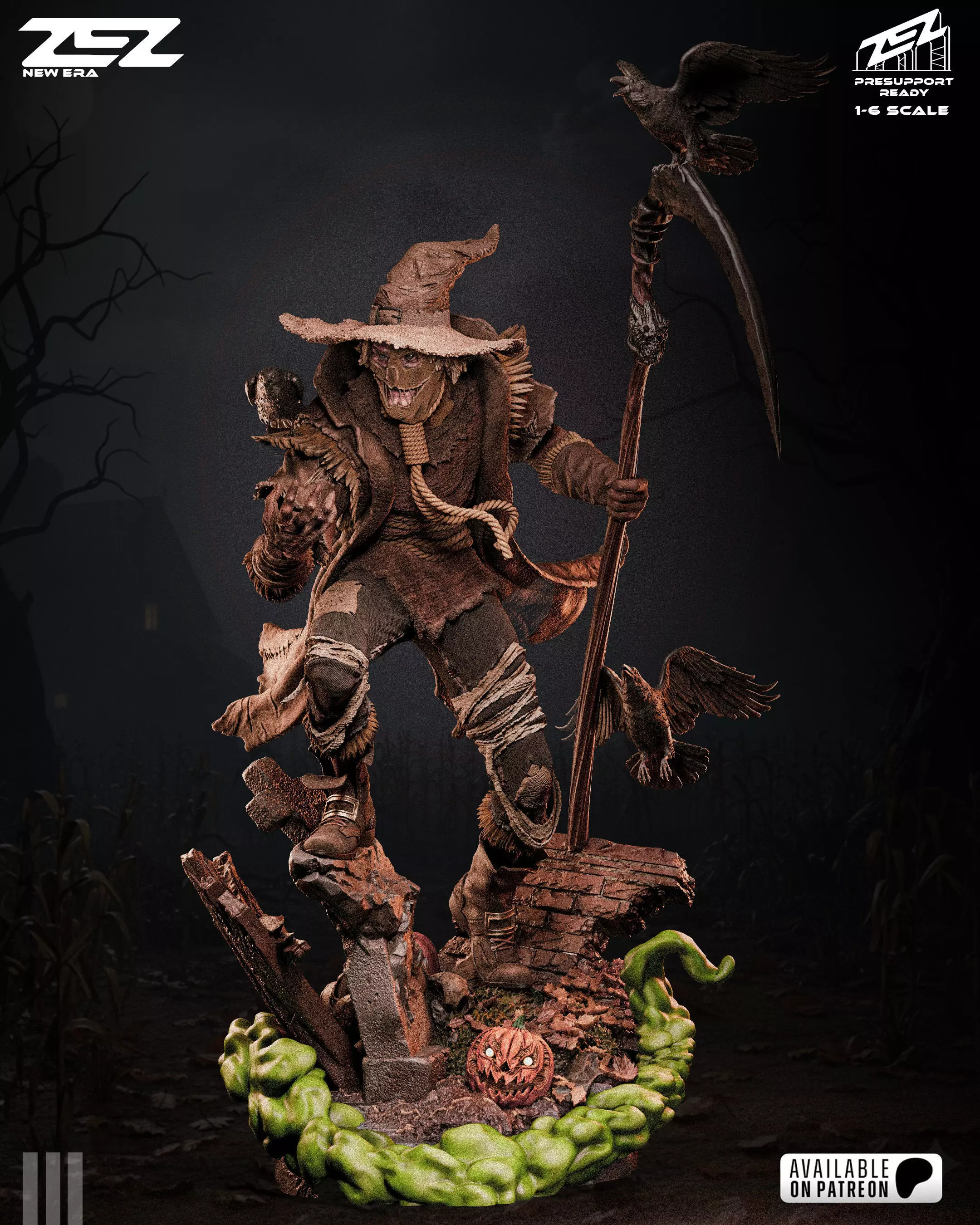 Scarecrow 3D Digital STL File 3D print model