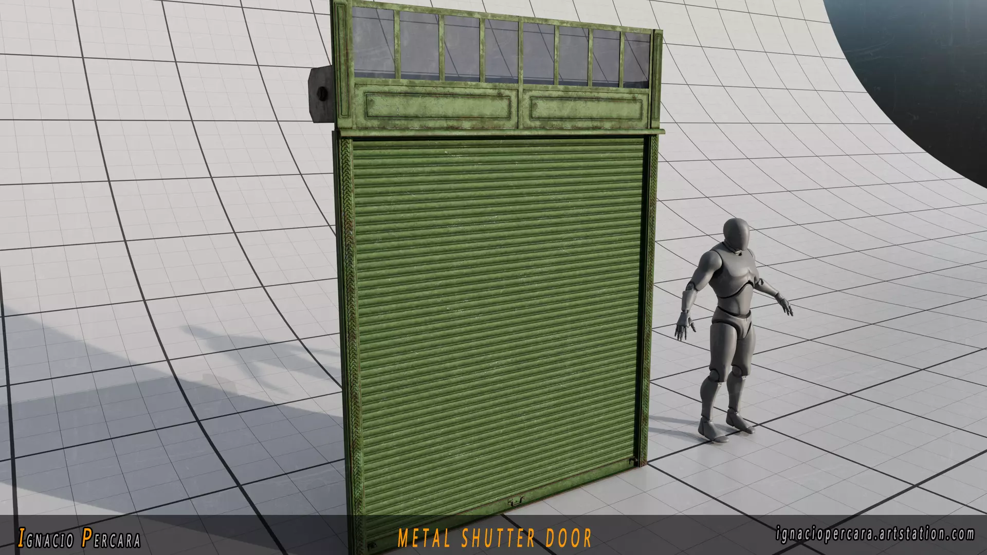 Shutter Doors Pack Low-poly 3D model
