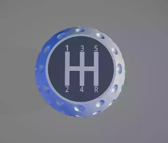 3D Printable Golfball-Style Gear Knob - 5-Speed Edition- 1-5-R 