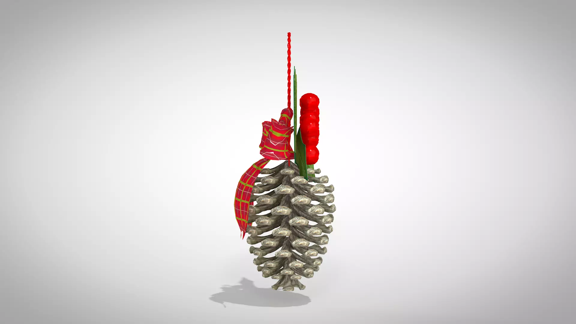 Christmas Pine Cone Decoration 3D Model 3D model_8
