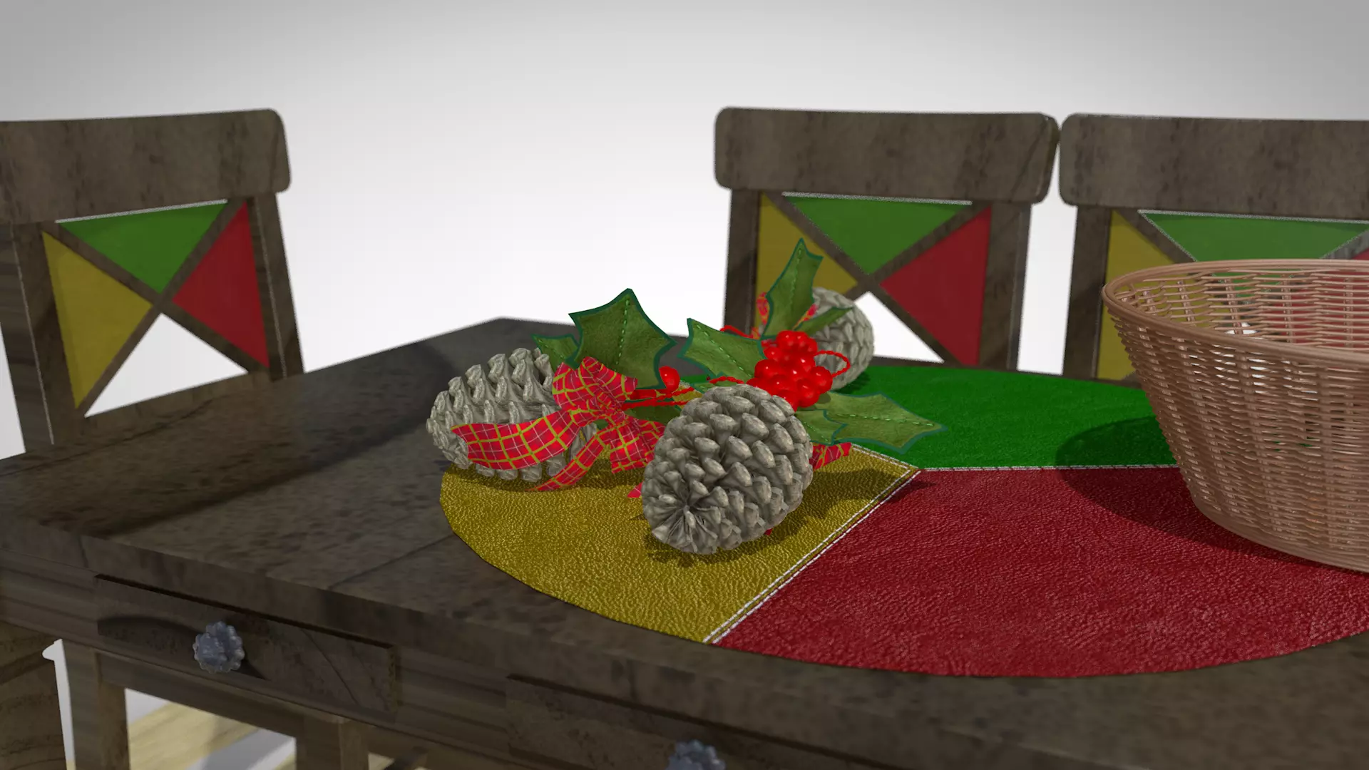 Christmas Pine Cone Decoration 3D Model 3D model_14