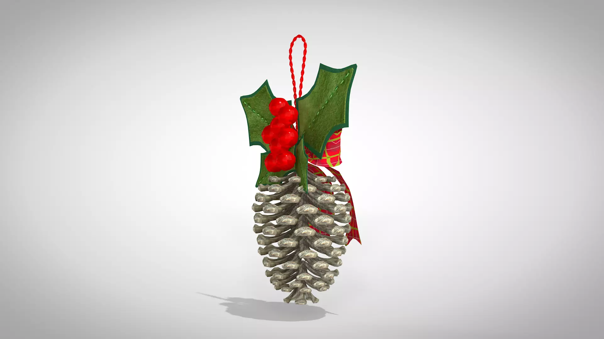 Christmas Pine Cone Decoration 3D Model 3D model_9