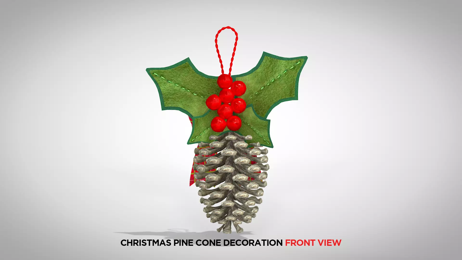 Christmas Pine Cone Decoration 3D Model 3D model_4