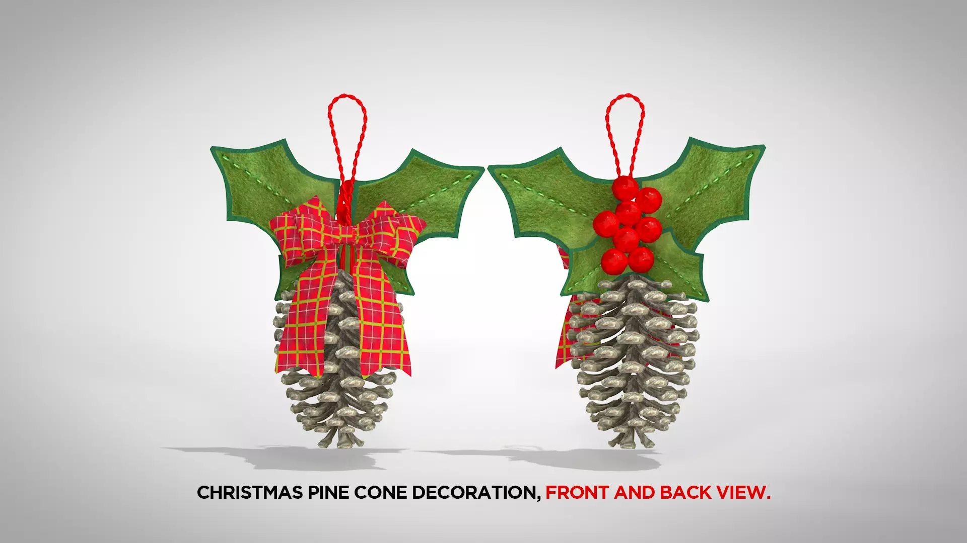 Christmas Pine Cone Decoration 3D Model 3D model_0