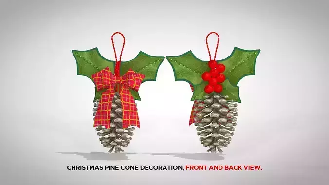 Christmas Pine Cone Decoration 3D Model