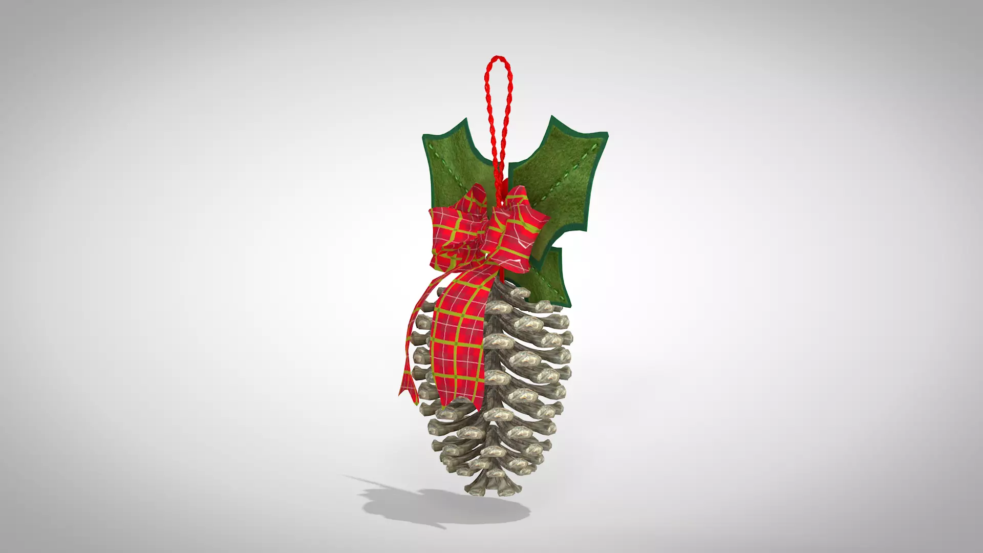 Christmas Pine Cone Decoration 3D Model 3D model_7