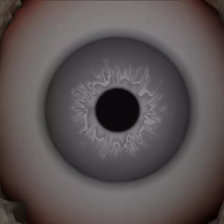 Creepy head Low-poly 3D model_4