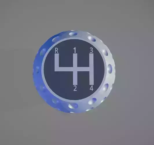 3D Printable Golfball-Style Gear Knob - 4-Speed Edition
