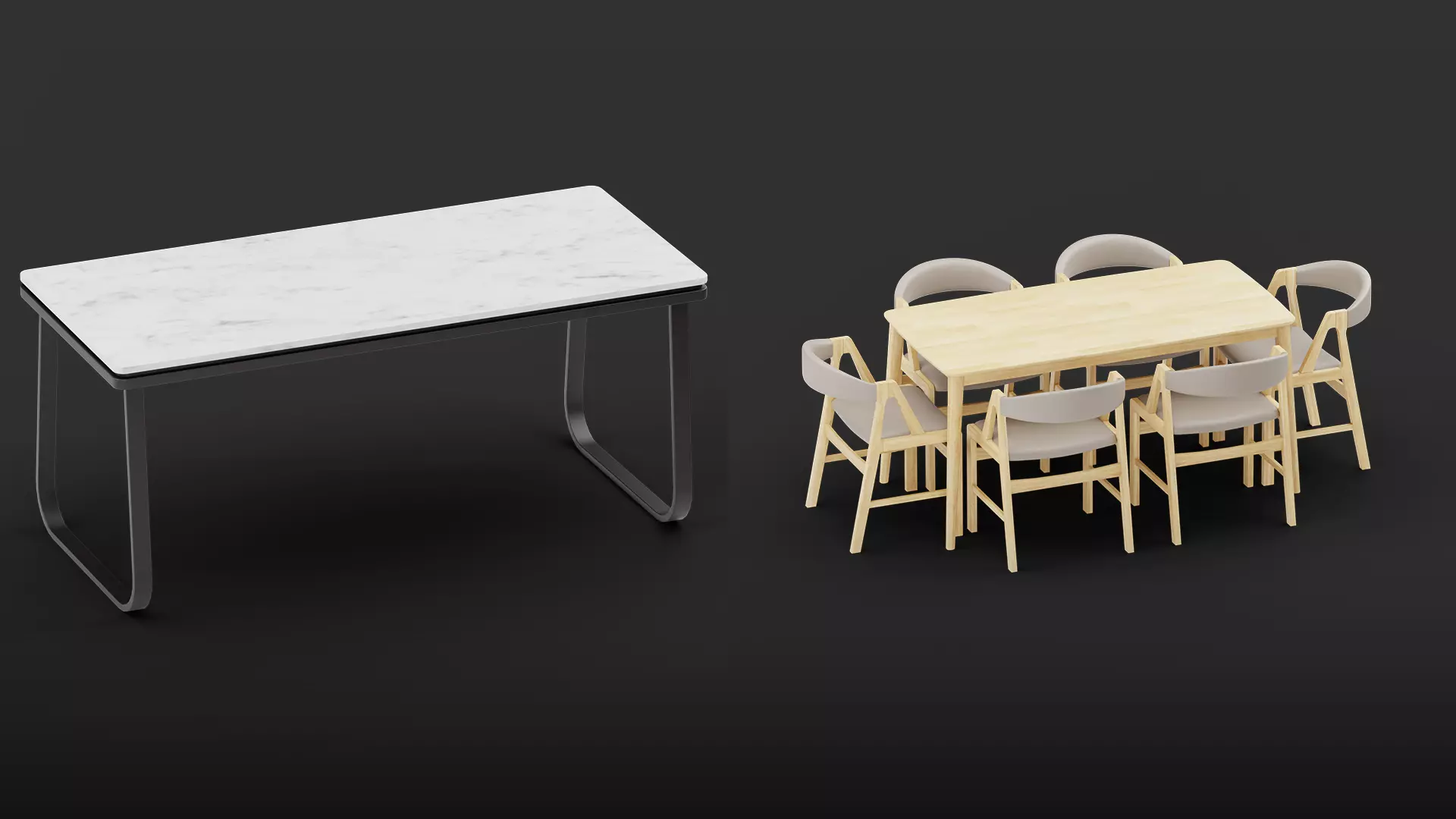 Table Set Model Collection 361 3D model_4