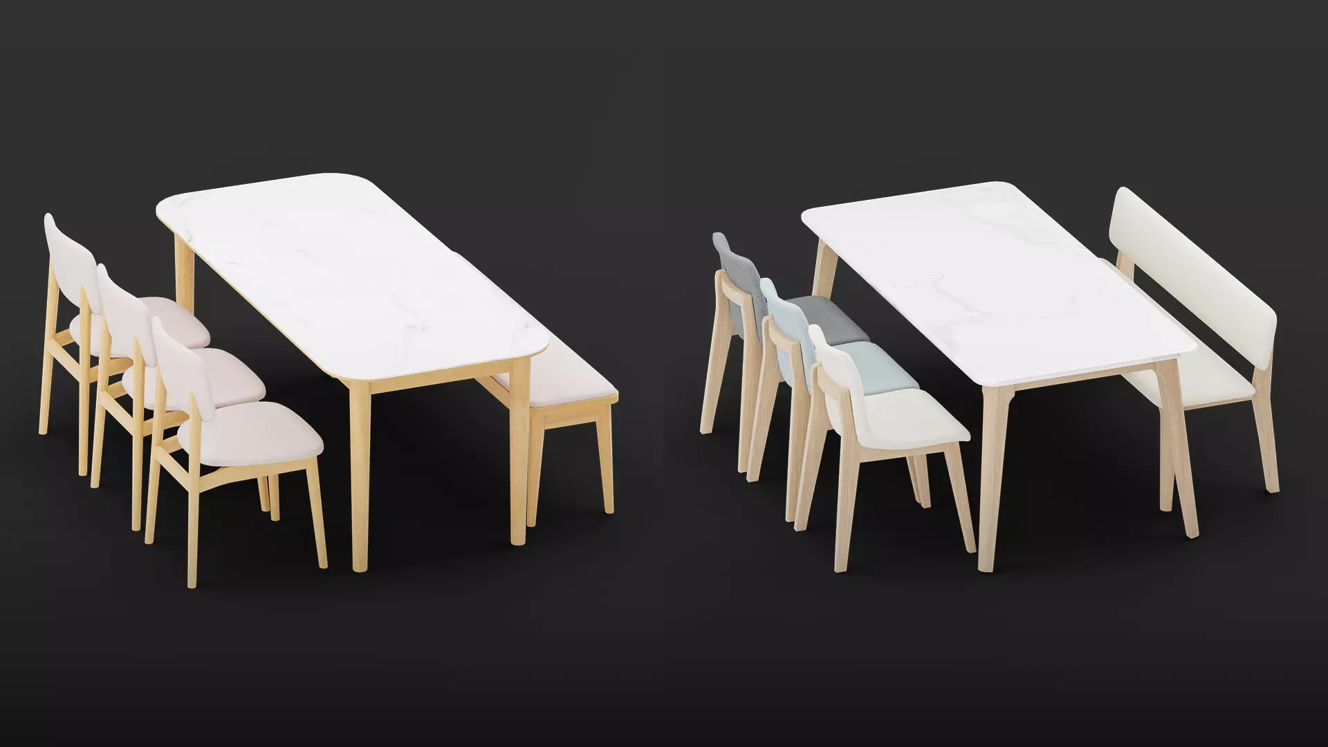 Table Set Model Collection 361 3D model_3