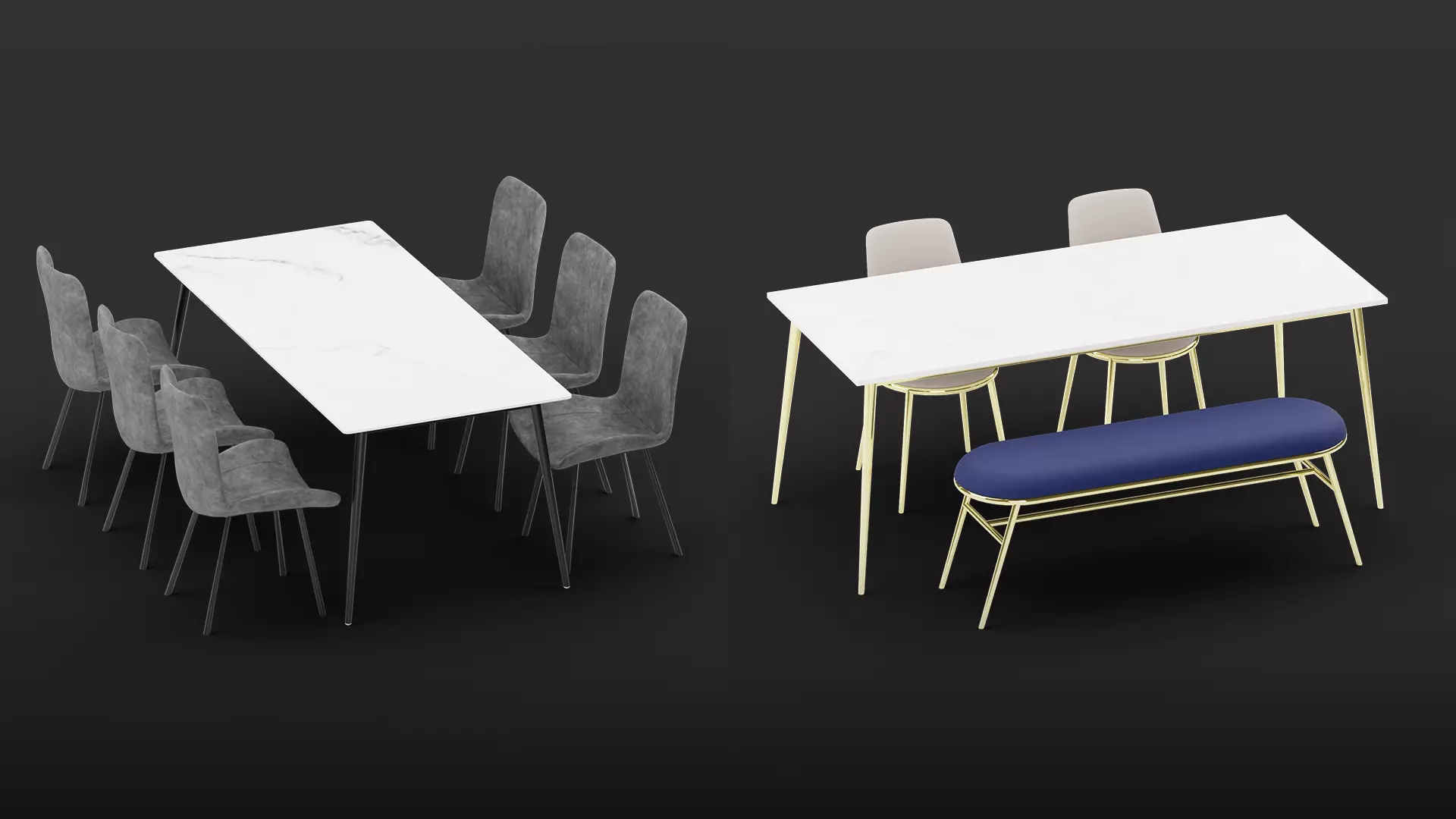 Table Set Model Collection 361 3D model_5