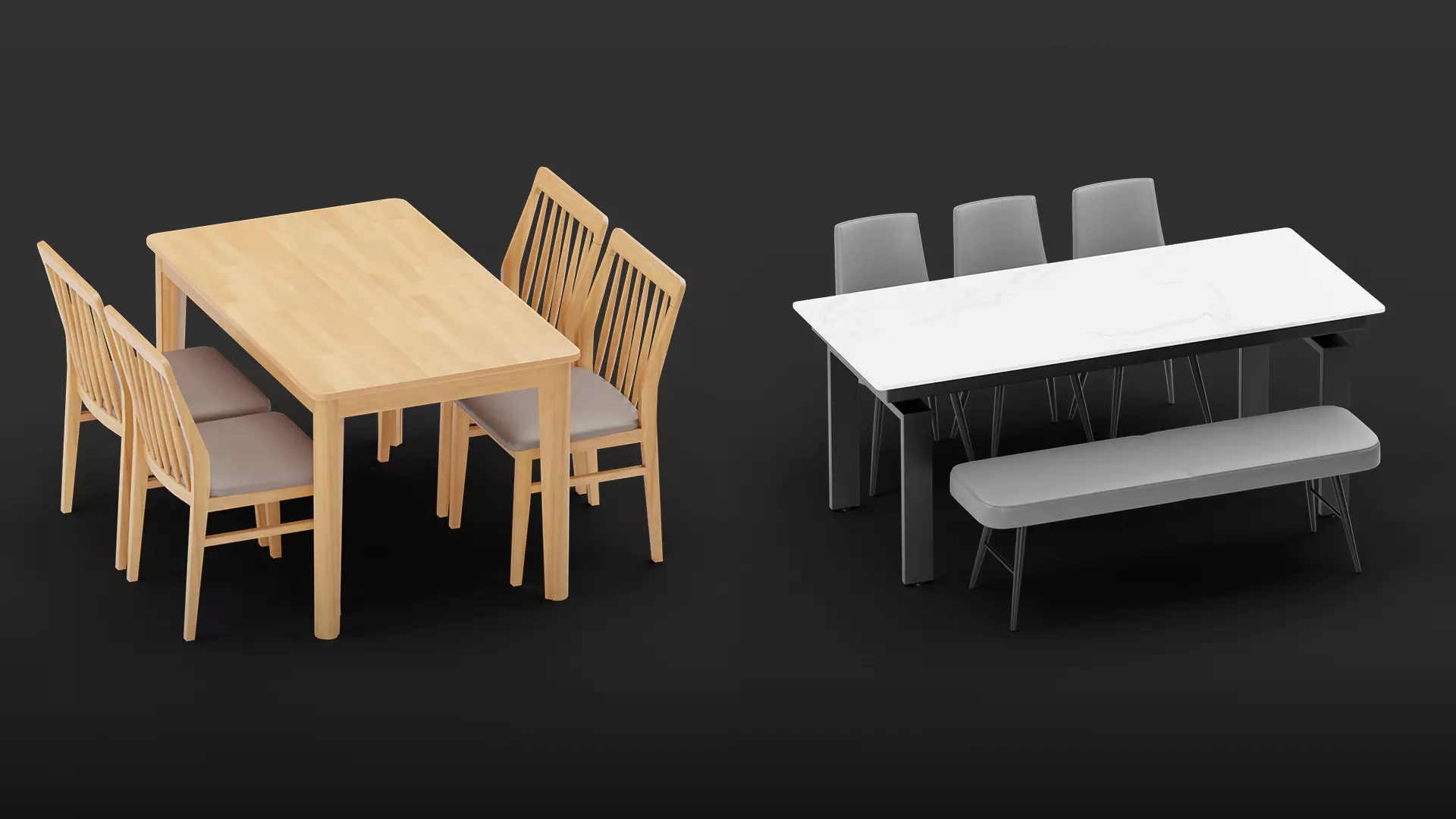 Table Set Model Collection 361 3D model_2