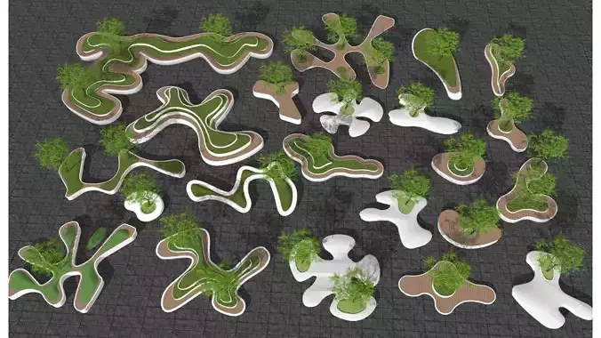 Modern Irregular Tree Pit