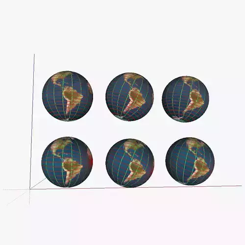 Improved system of parallells meridians 3D model