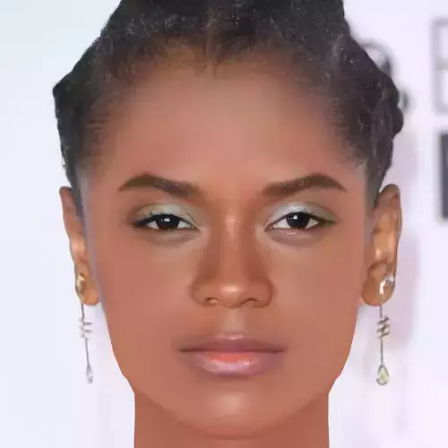 Letitia Wright Head - No Hair - Low poly head for game