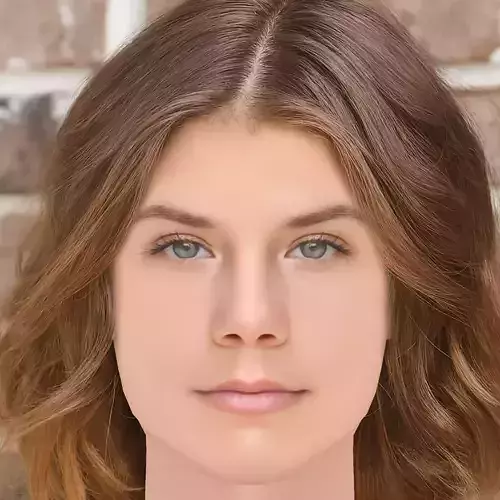 Lia McHugh Head - No Hair - Low poly head for game