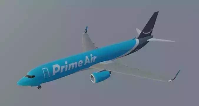 Prime air boeing 737-800 freighter low poly 3D Model