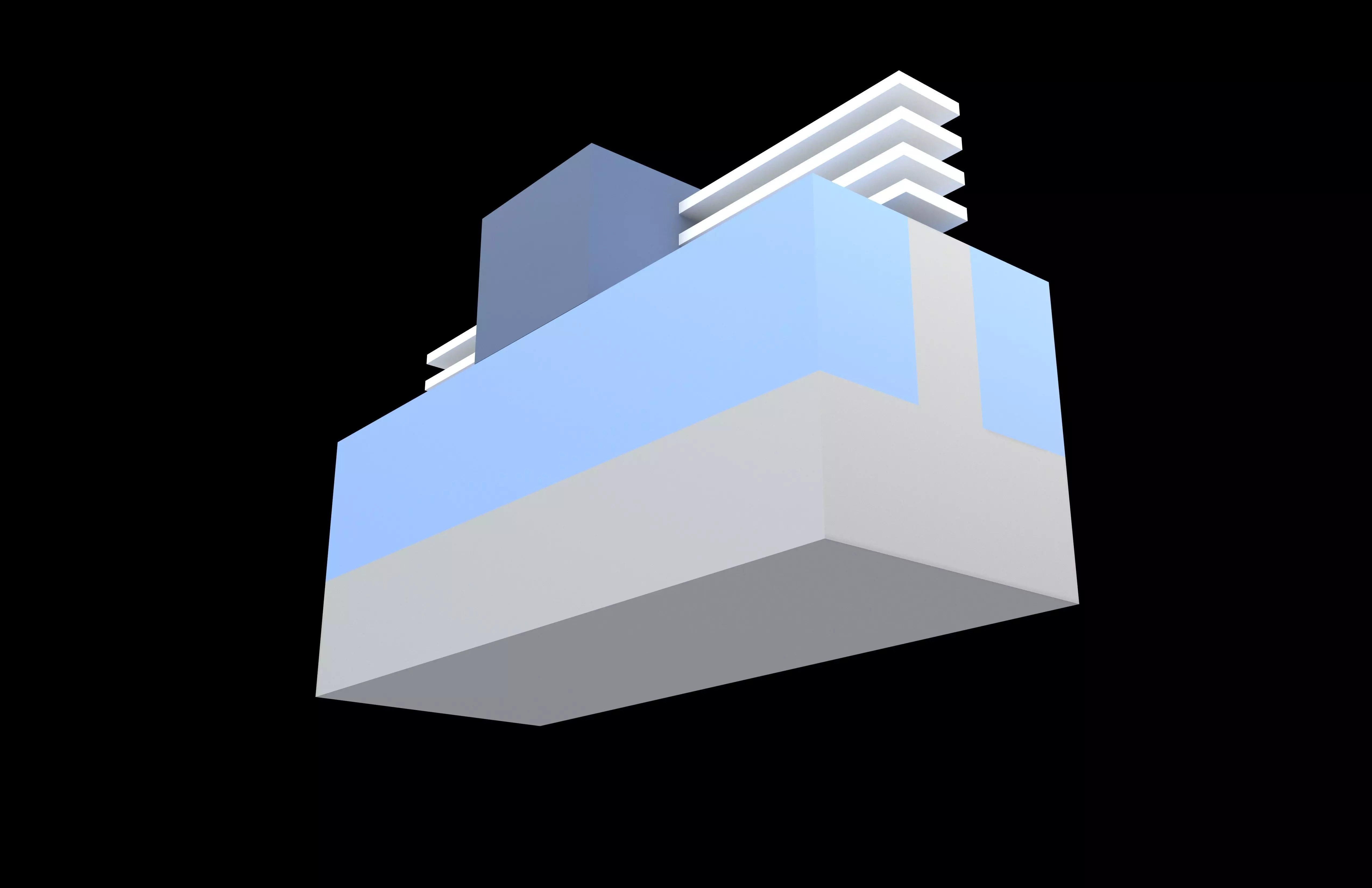 Chip RibbonFET Architecture v1 001 Low-poly 3D model_3