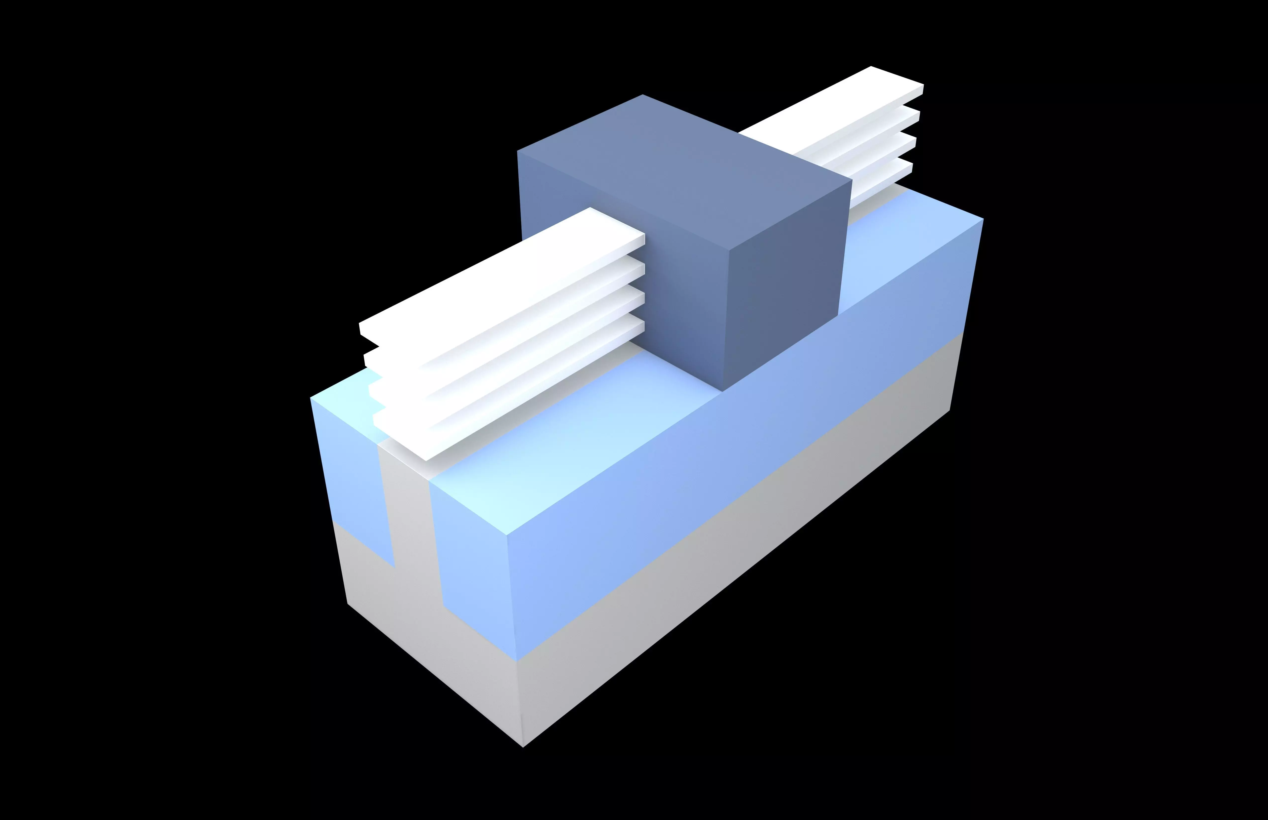 Chip RibbonFET Architecture v1 001 Low-poly 3D model_2