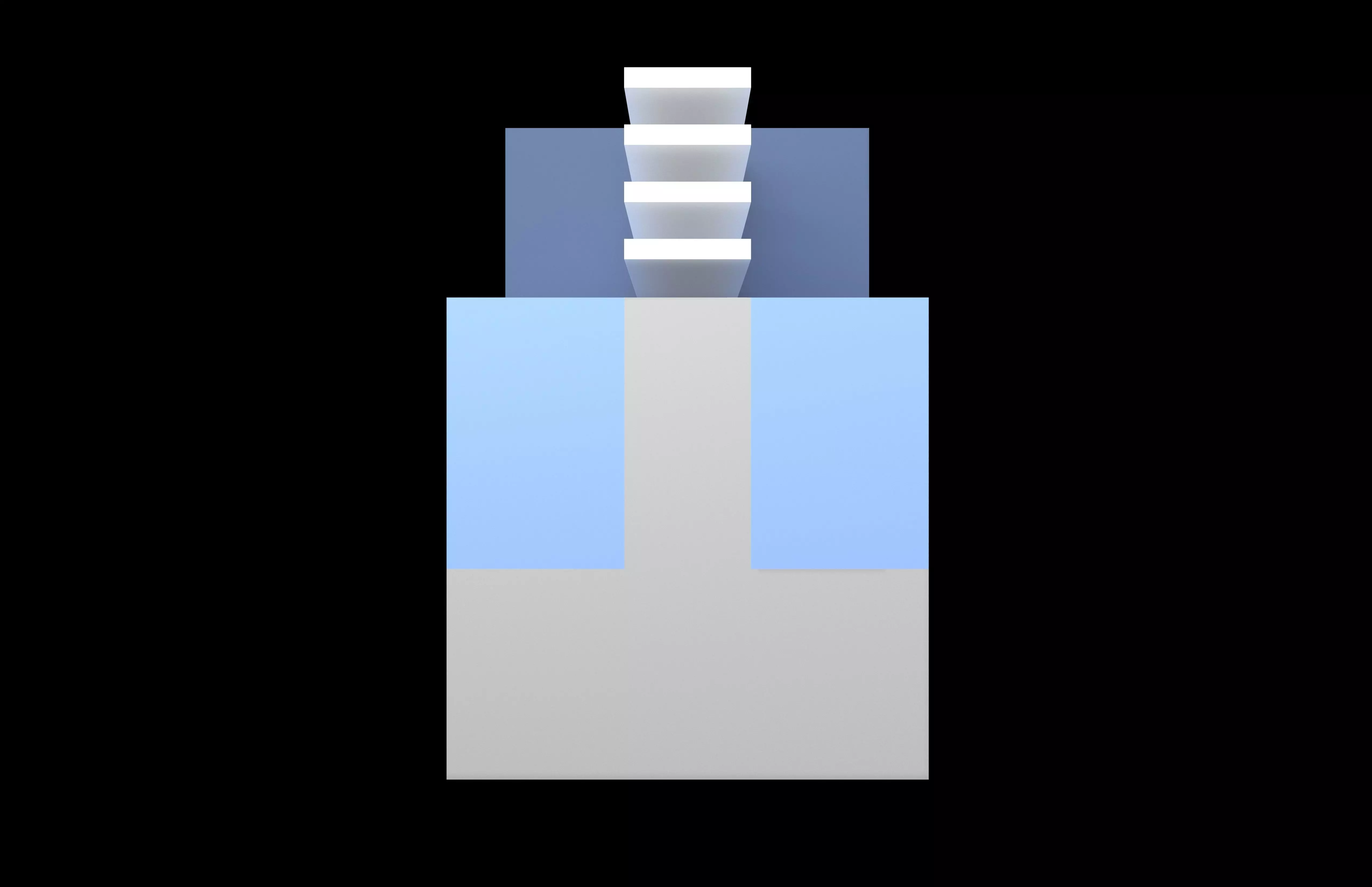 Chip RibbonFET Architecture v1 001 Low-poly 3D model_1