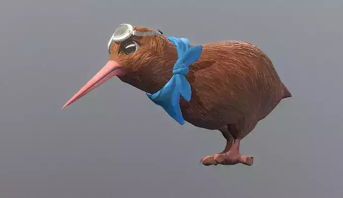 KIWI BIRD PICKING EATING Fbx Pb