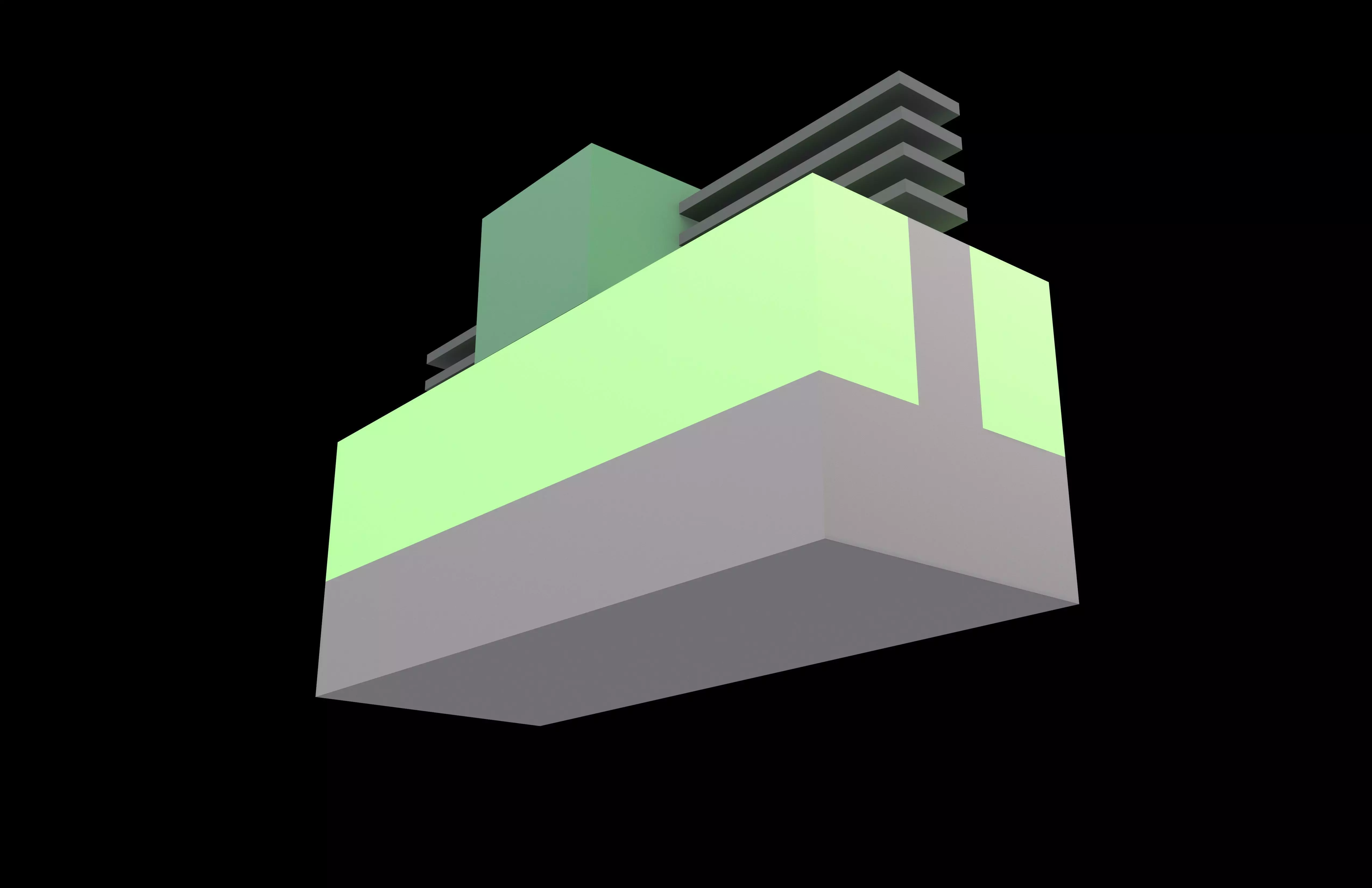 Chip RibbonFET Architecture v1 002 Low-poly 3D model_3