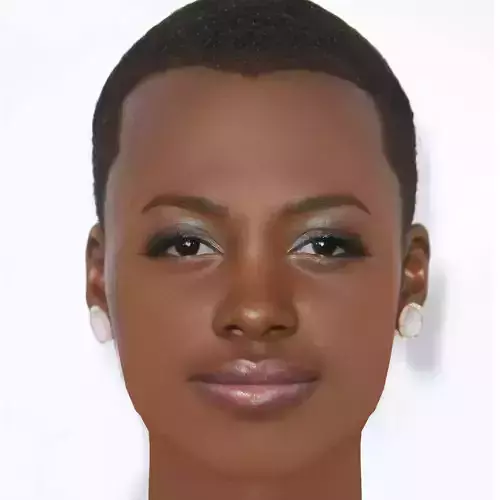 Lupita Nyong o Head - No Hair - Low poly head for game