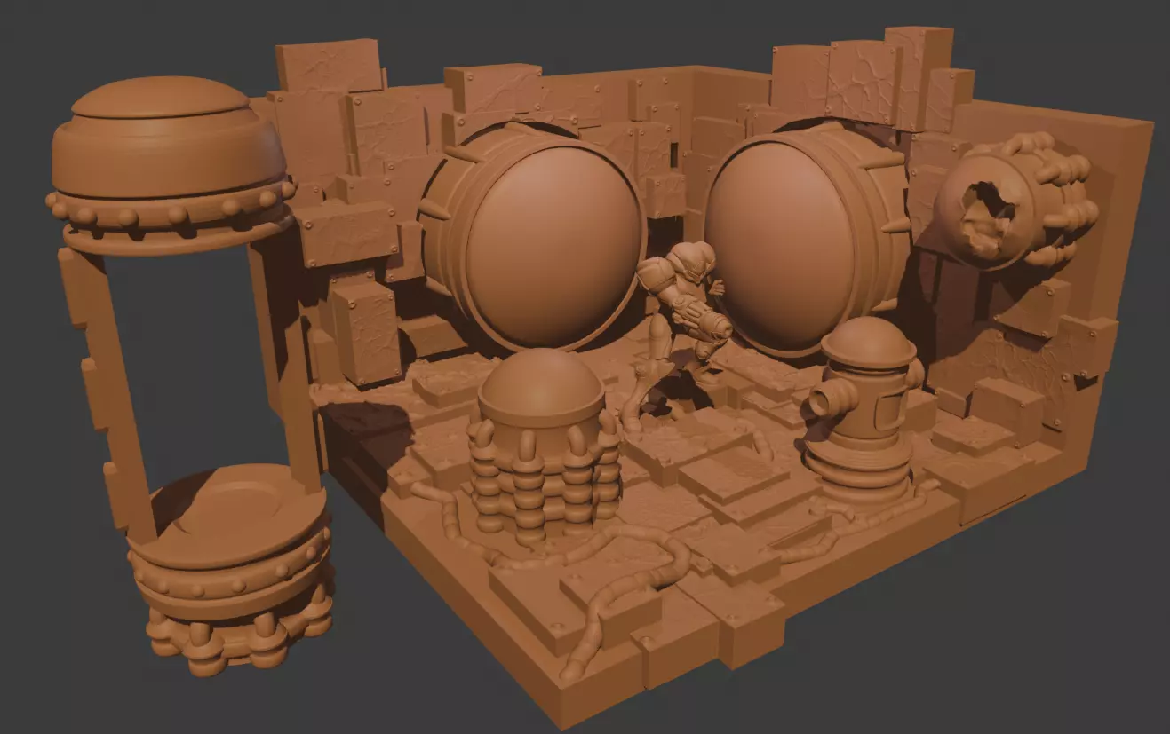 SUPER METROID MAP SAVE ROOM DIORAMA 3D print model_1