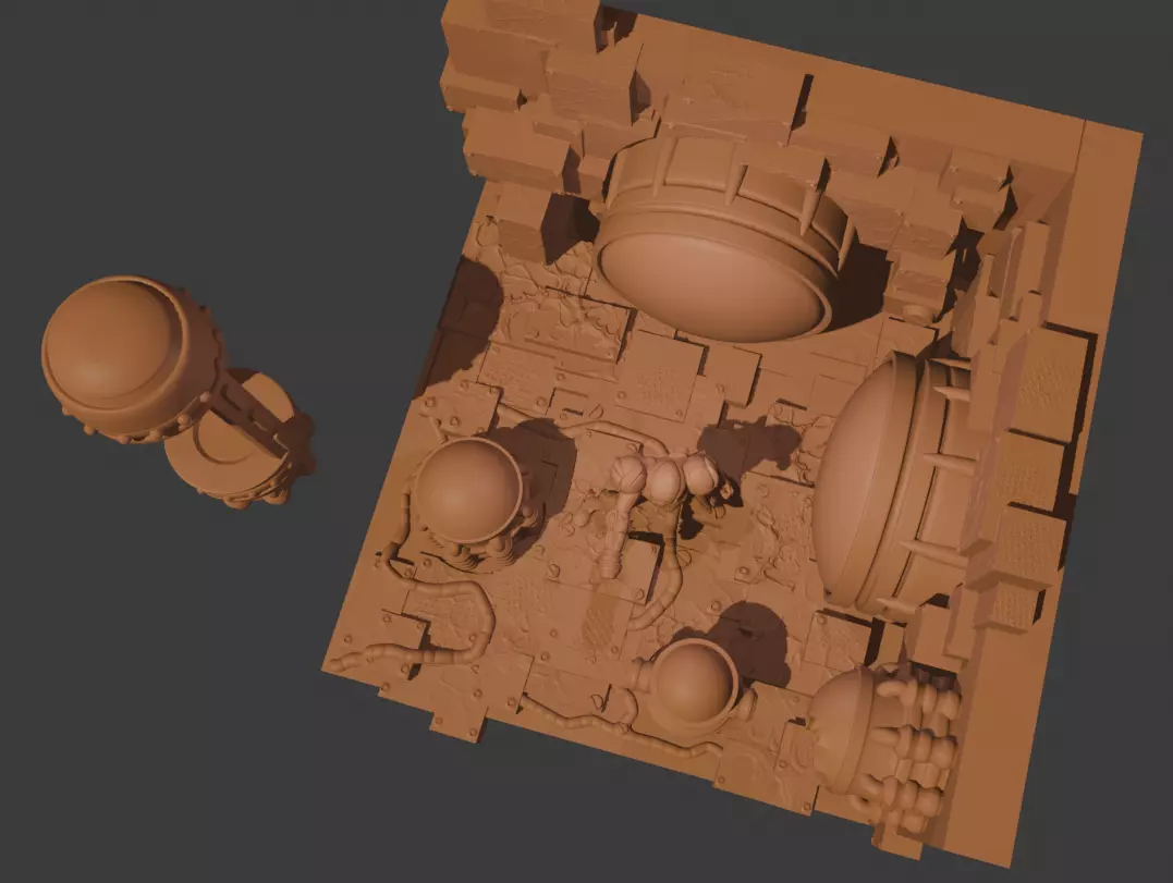 SUPER METROID MAP SAVE ROOM DIORAMA 3D print model_7