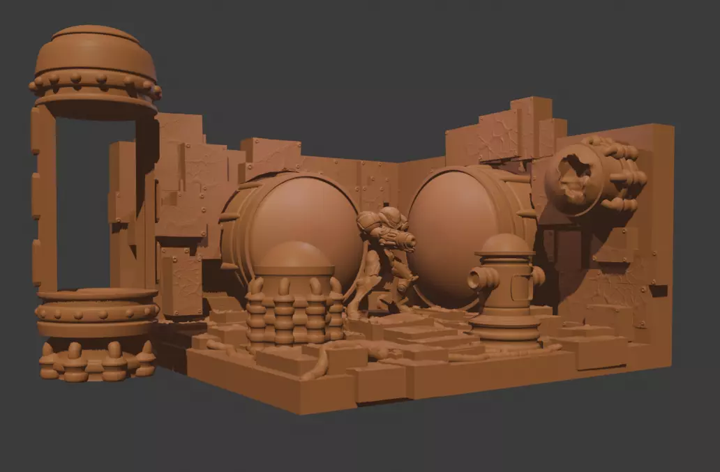 SUPER METROID MAP SAVE ROOM DIORAMA 3D print model_6