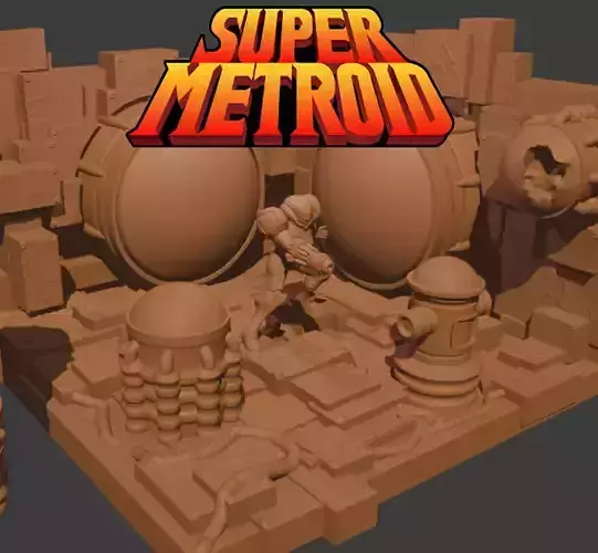 SUPER METROID MAP SAVE ROOM DIORAMA