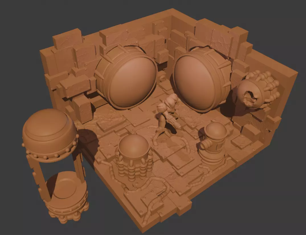 SUPER METROID MAP SAVE ROOM DIORAMA 3D print model_5