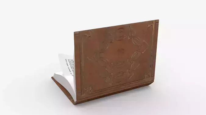 Old Cover Book Animated 3D Model Low Poly