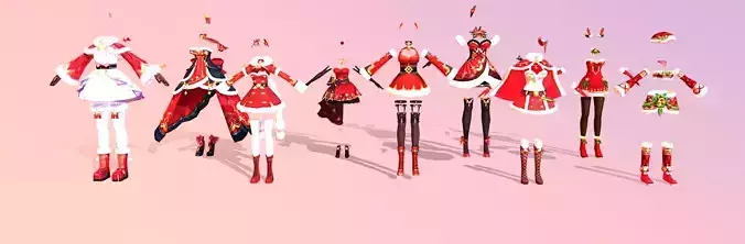 Christmass Outpit Attire Random Design FBX